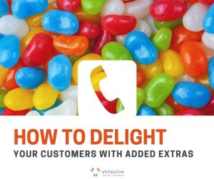 Colourful image showing how to delight customers with added extras